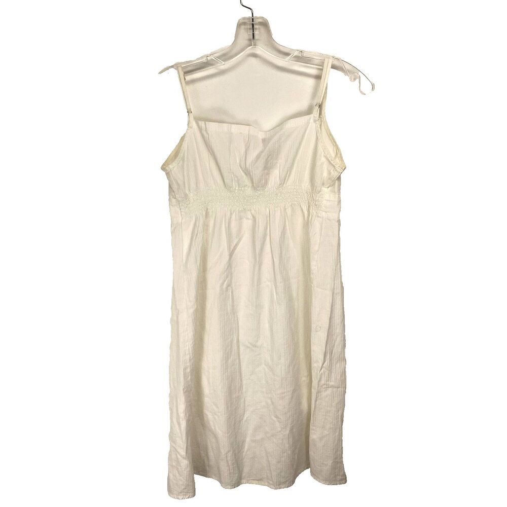 Brandy Melville Mini Slip-Dress Small White V-Neck Spaghetti Strap  Buttons